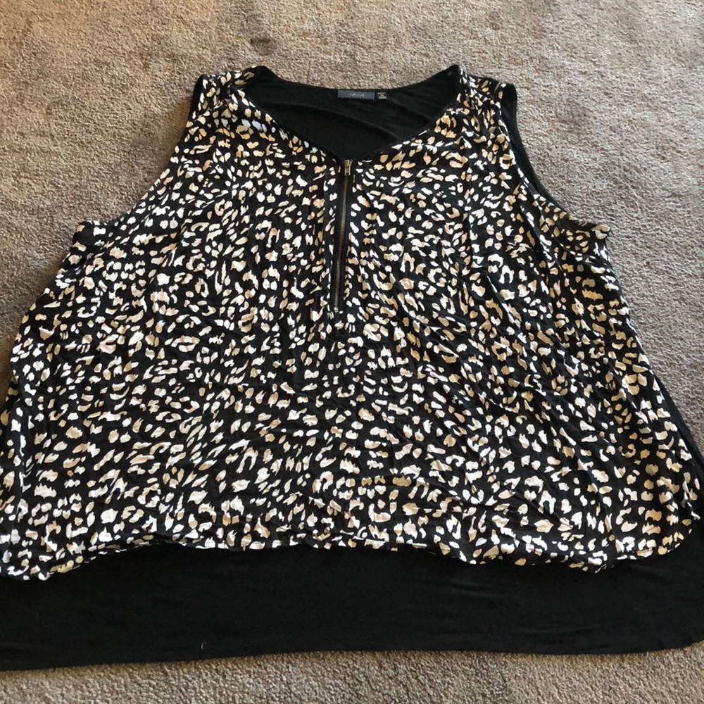 Hi-low top with cheetah print!